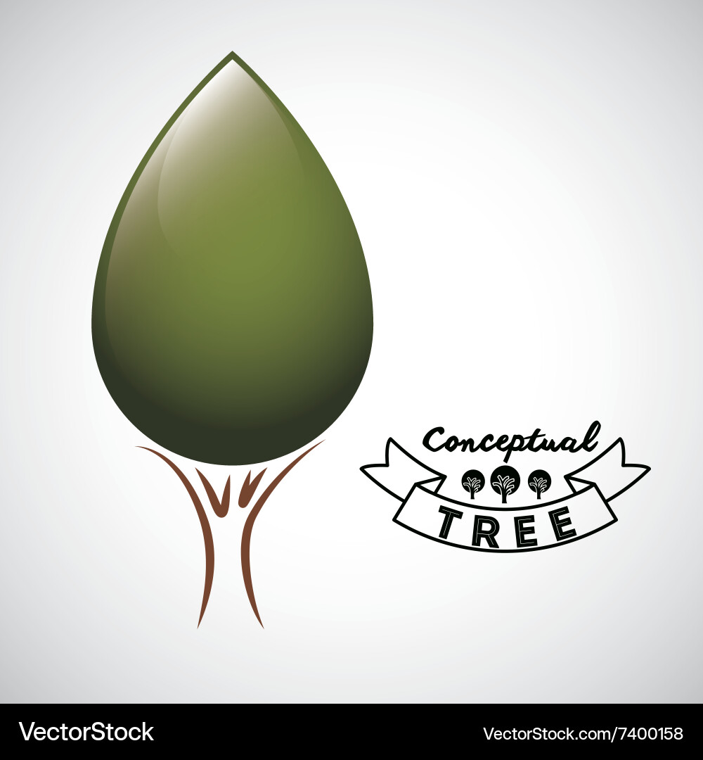 Conceptual tree design vector image