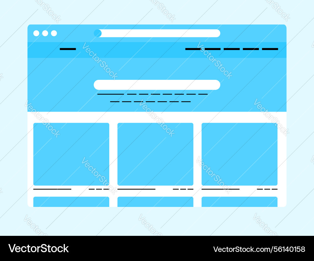 Design a minimalistic website landing web page vector image