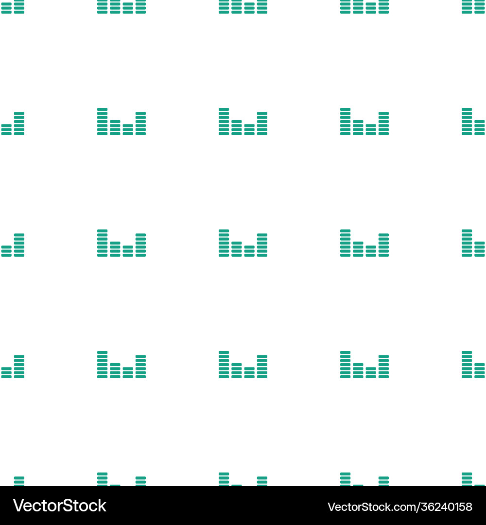 Equalizer icon pattern seamless white background vector image