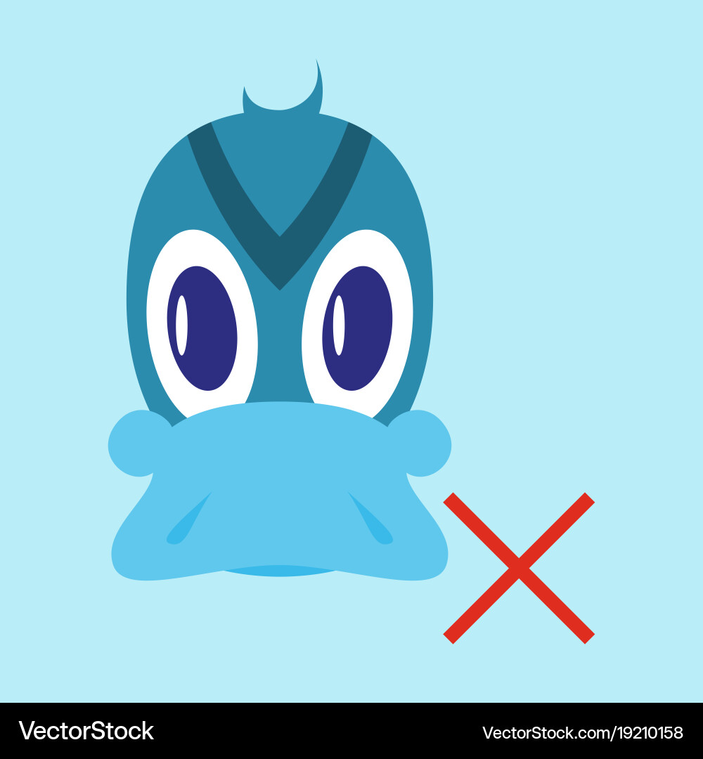Flat icon in style duck vector image