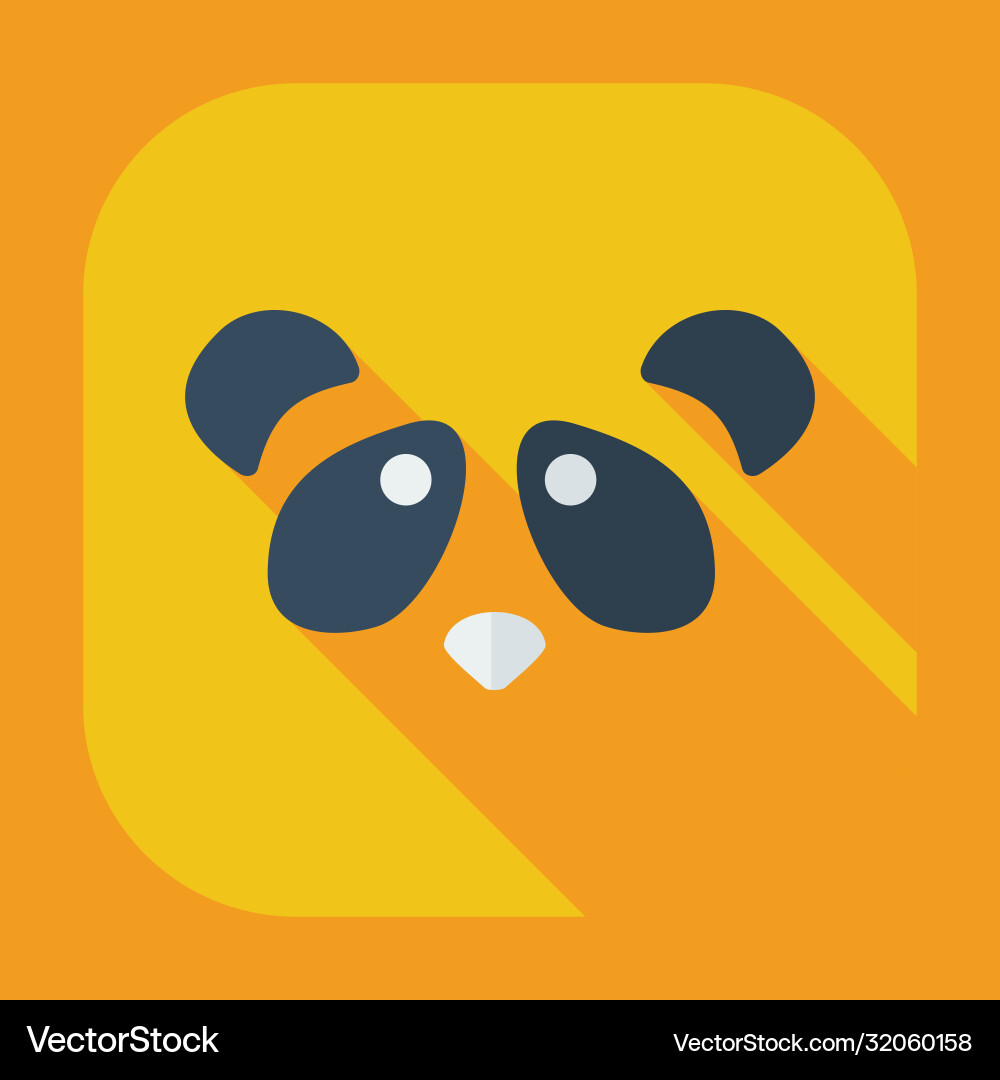 Flat modern design with shadow icons pandas Vector Image