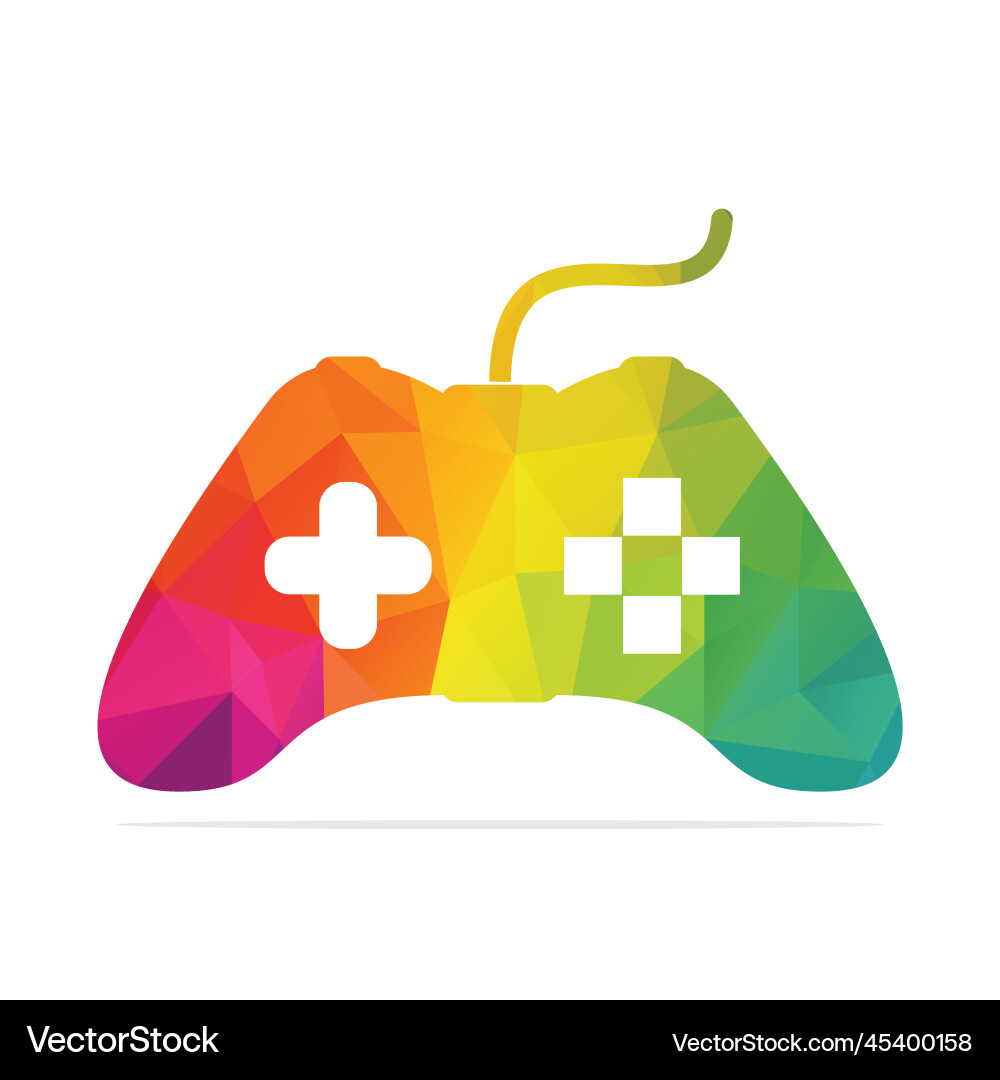 Game joystick or device controller logo vector image