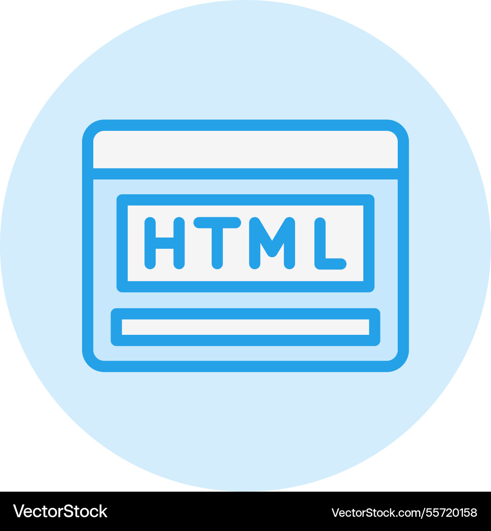 Html icon design Vector Image