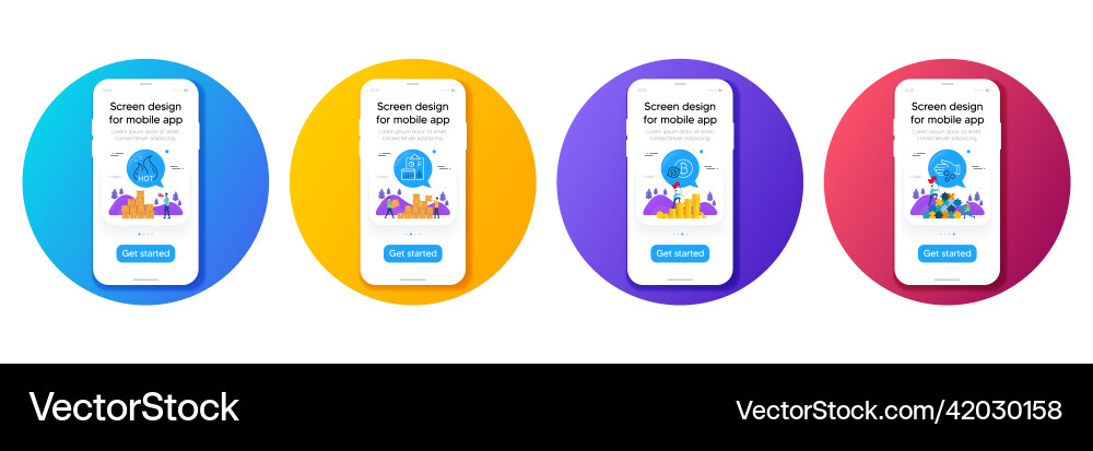 Minimal set of refresh bitcoin report and hot Minimal set of refresh bitcoin report and hot vector image