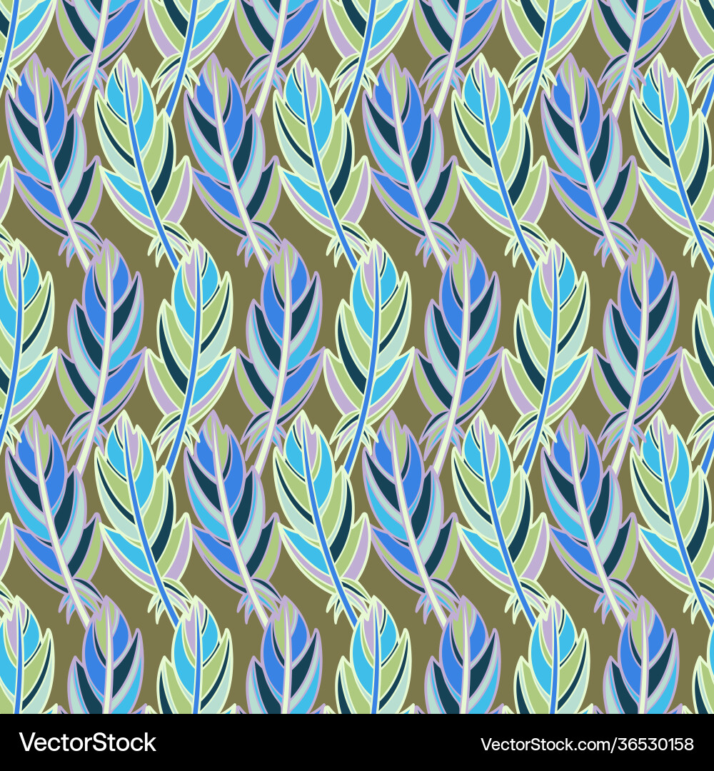 Seamless pattern with abstract botanical Seamless pattern with abstract botanical vector image
