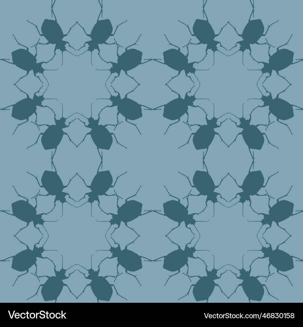 Seamless pattern with bugs endless background Vector Image