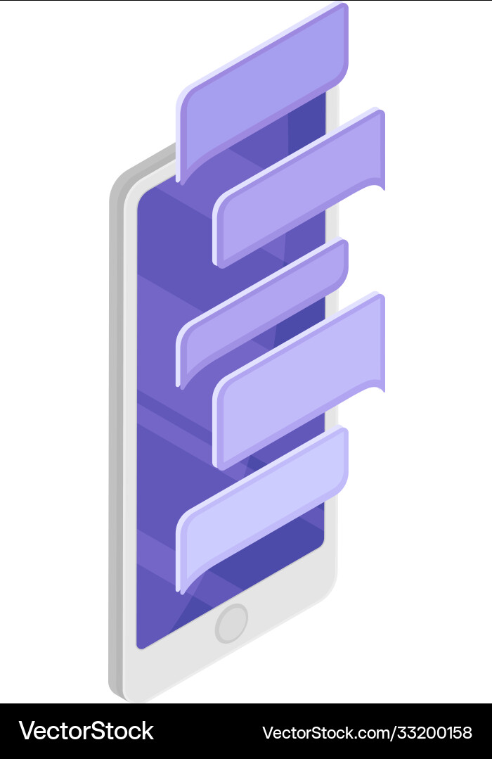 Smartphone software with messaging app Smartphone software with messaging app vector image