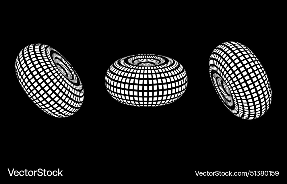 3d wireframe models of objects network line Vector Image