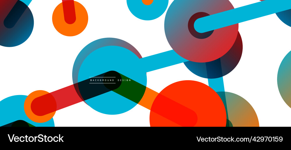 Abstract background round dots connected by lines Vector Image