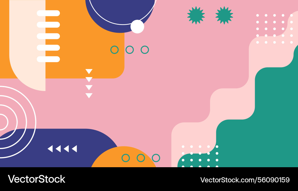 Abstract geometric pattern in warm colorful tones vector image