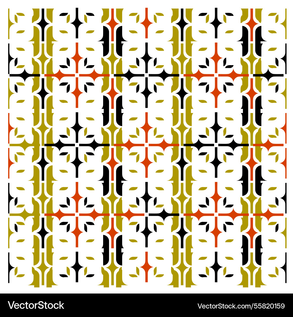Beautiful repeat geometric motif print pattern Beautiful repeat geometric motif print pattern vector image