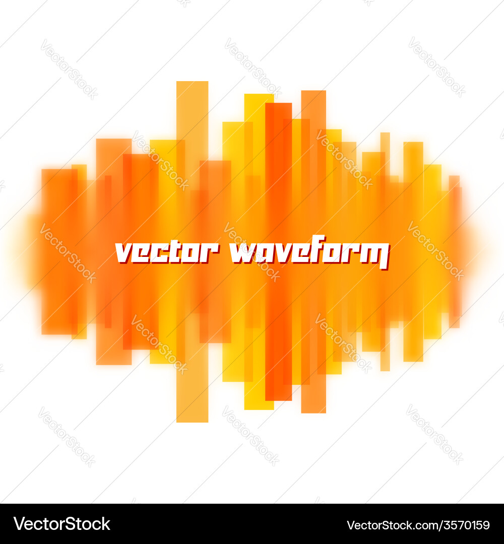 Blurred waveform made of lines Vector Image