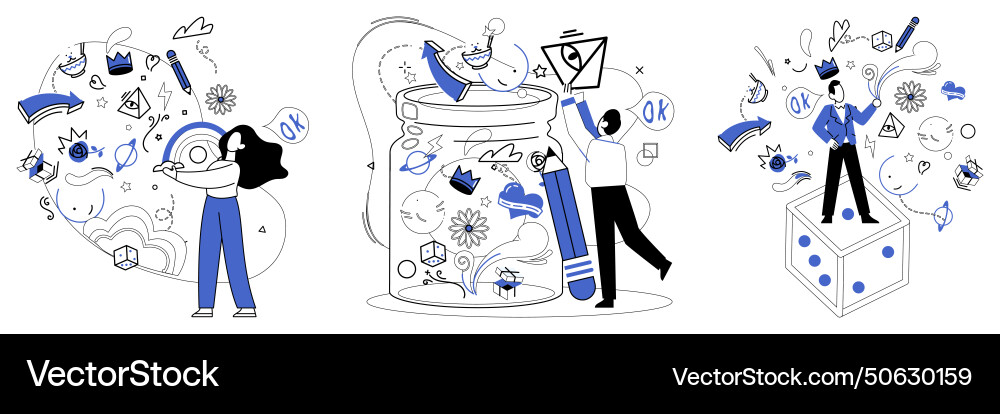 Change management is compass Royalty Free Vector Image