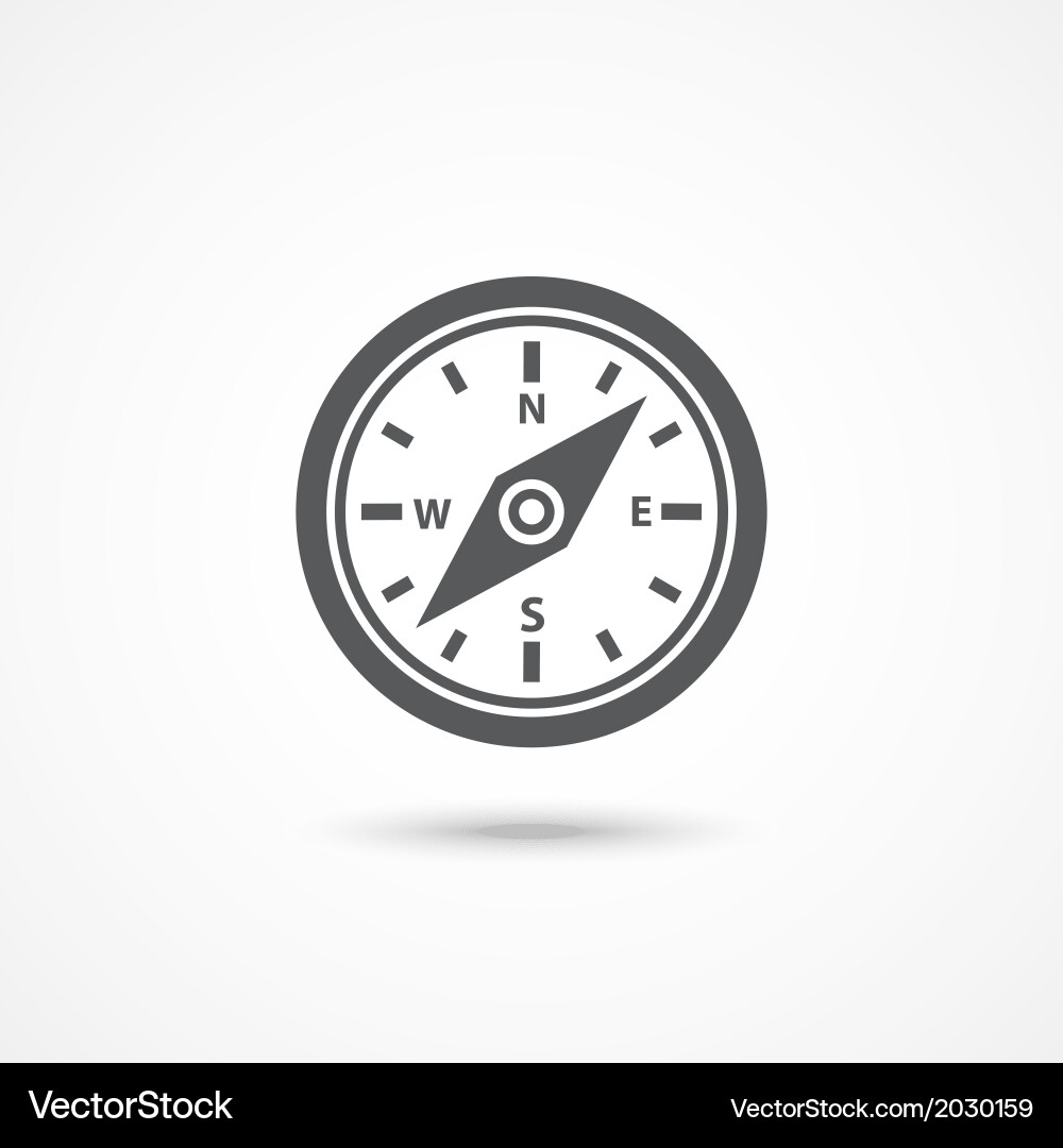 Compass Icon - Navigation Symbol Vector Image