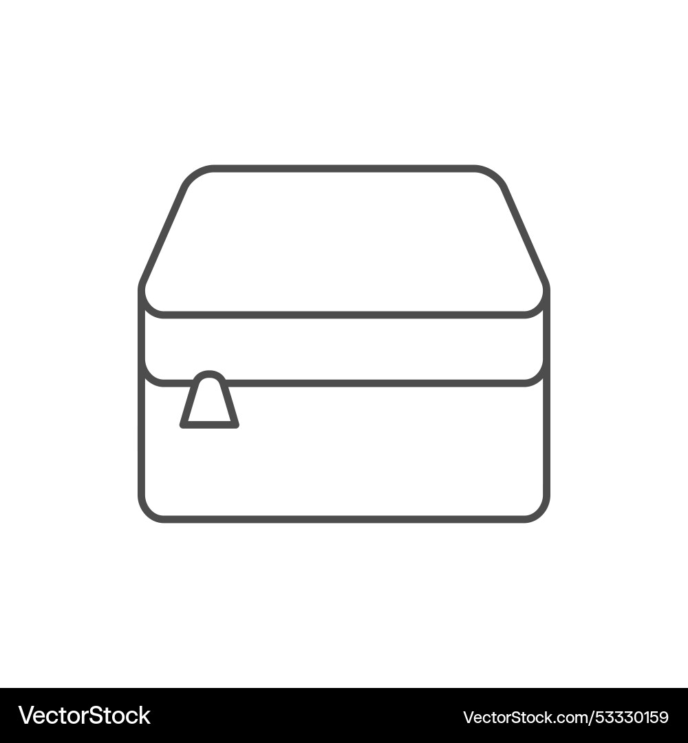 Container with zip lock line icon Container with zip lock line icon vector image
