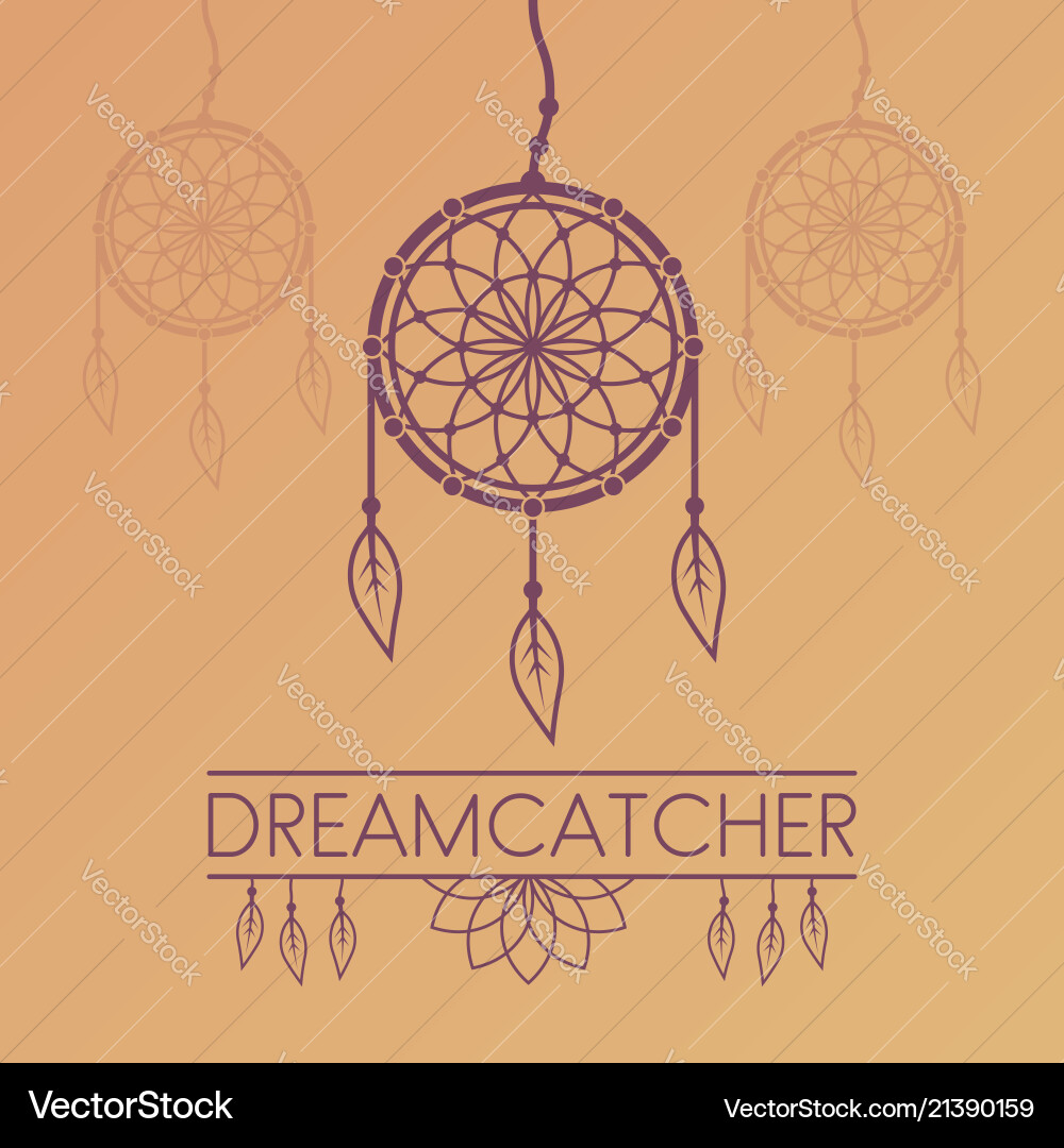 Dreamcatcher Poster - Native American Art Vektorbild