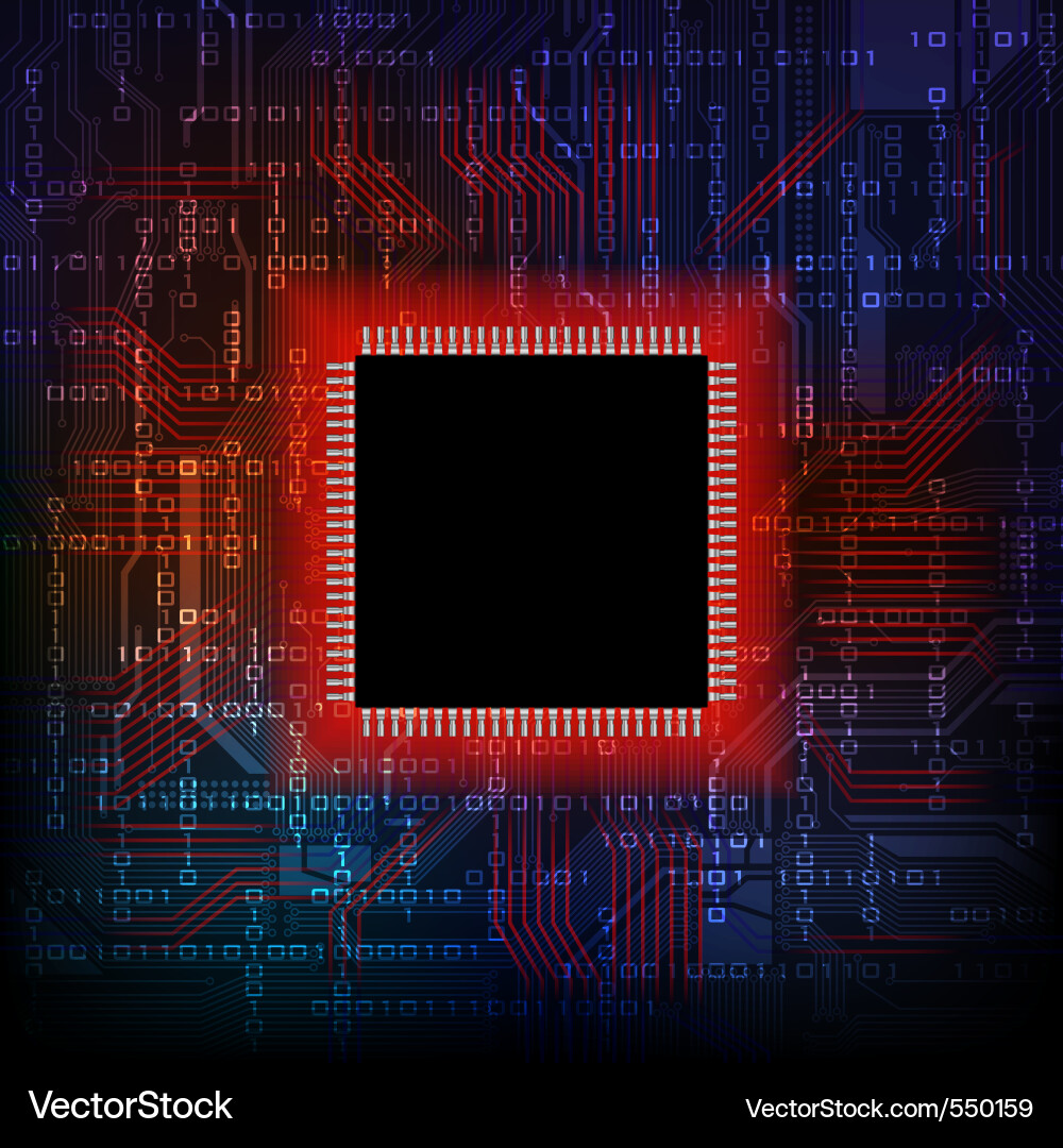 Futuristic Neon Circuitry Vector Image