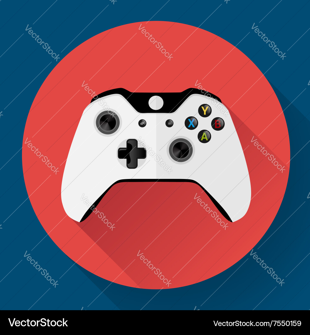 Game Controller Icon with Shadow Vector Image