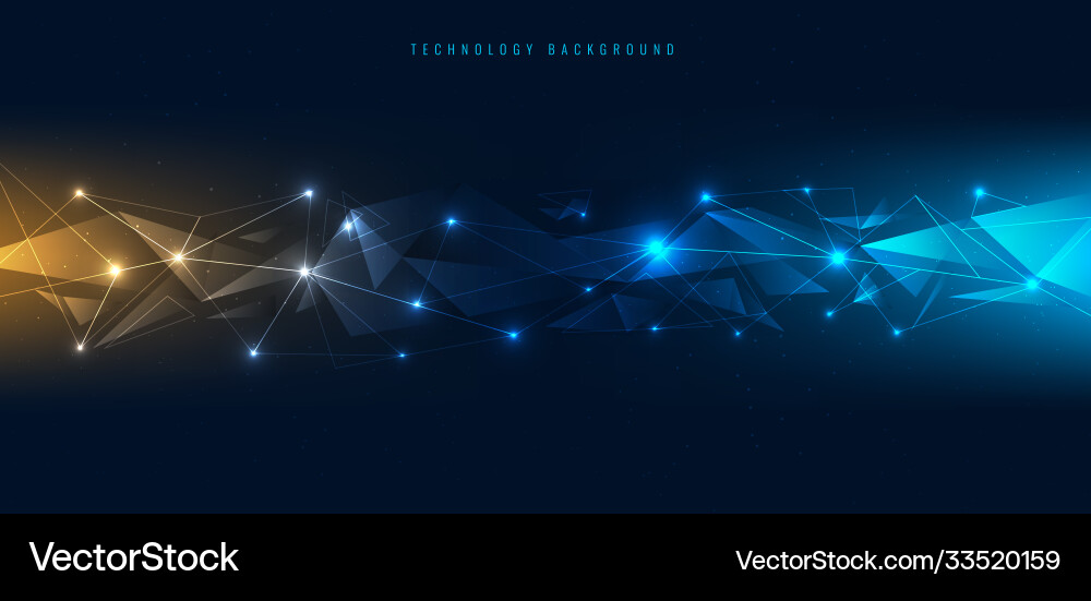 Geometric Network Connection vector image