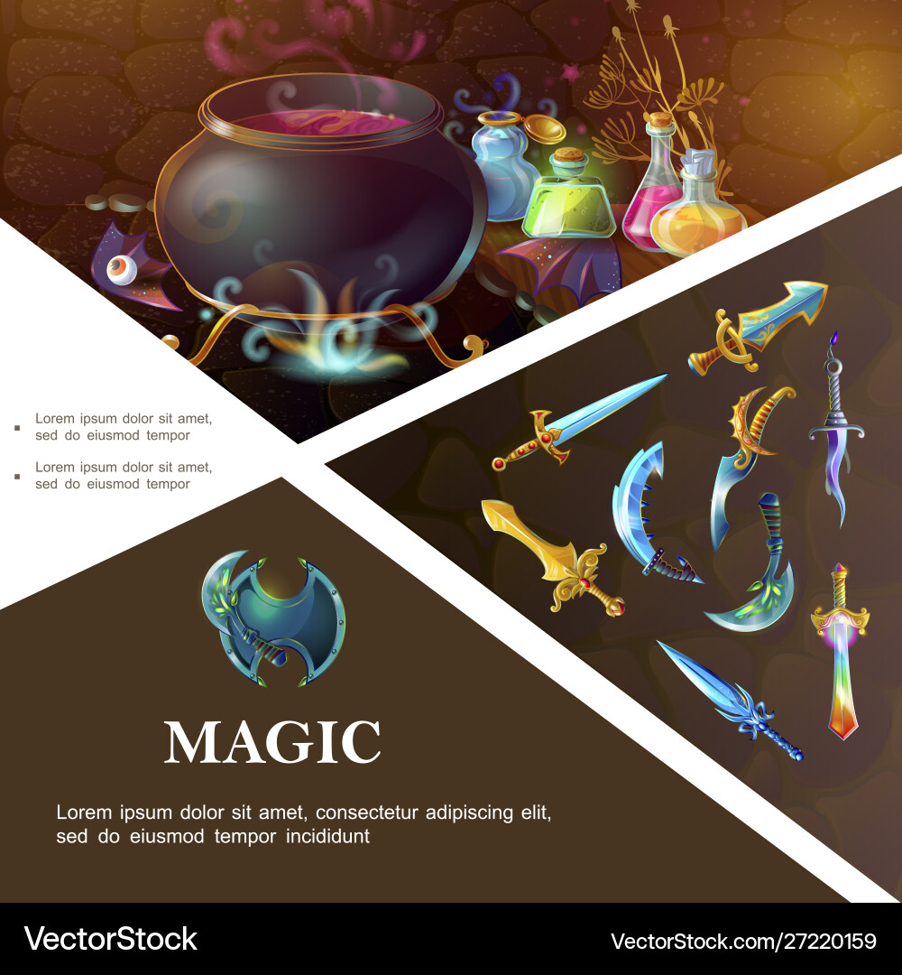 Magic Game Elements vector image