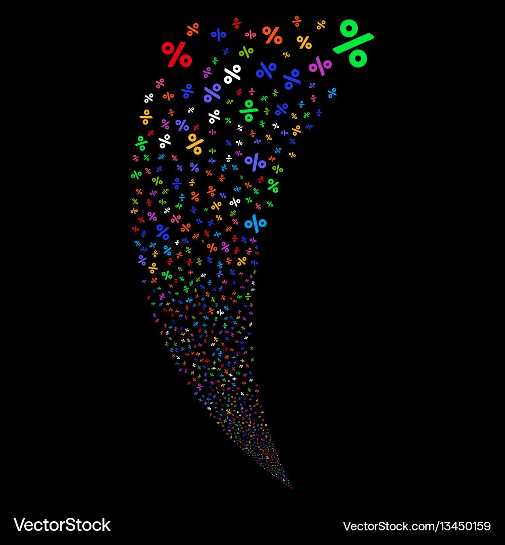Percent random stream Percent random stream vector image