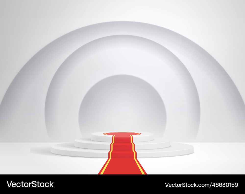 Podium pedestal realistic 3d Podium pedestal realistic 3d vector image