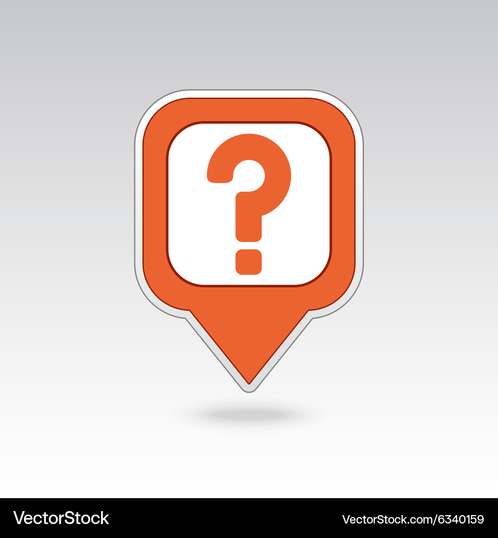 Question mark pin map icon pointer markers vector image