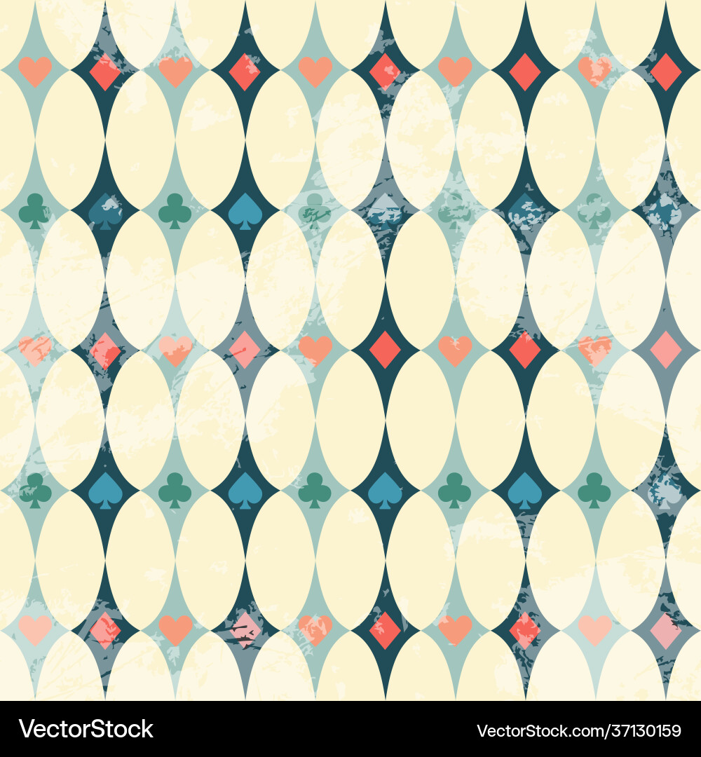 Seamless pattern with card suits Vector Image