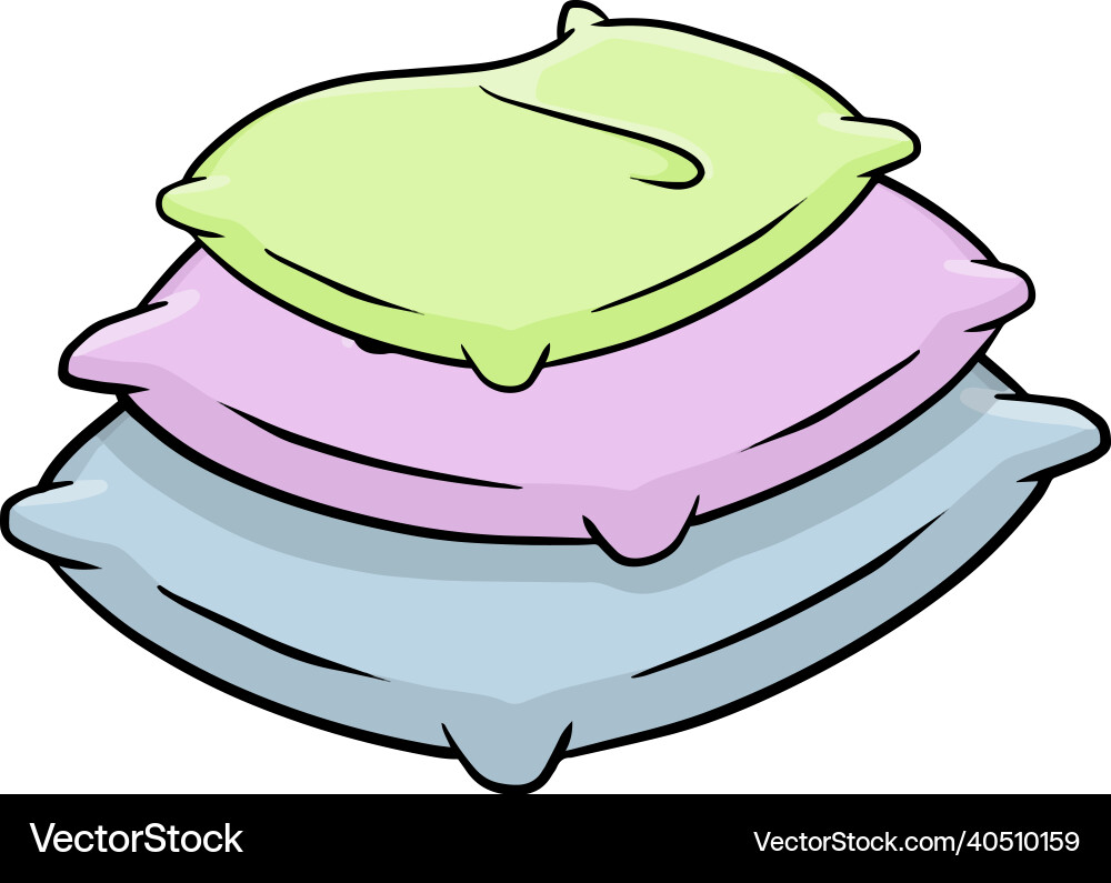Set of pillows large and small object Vector Image