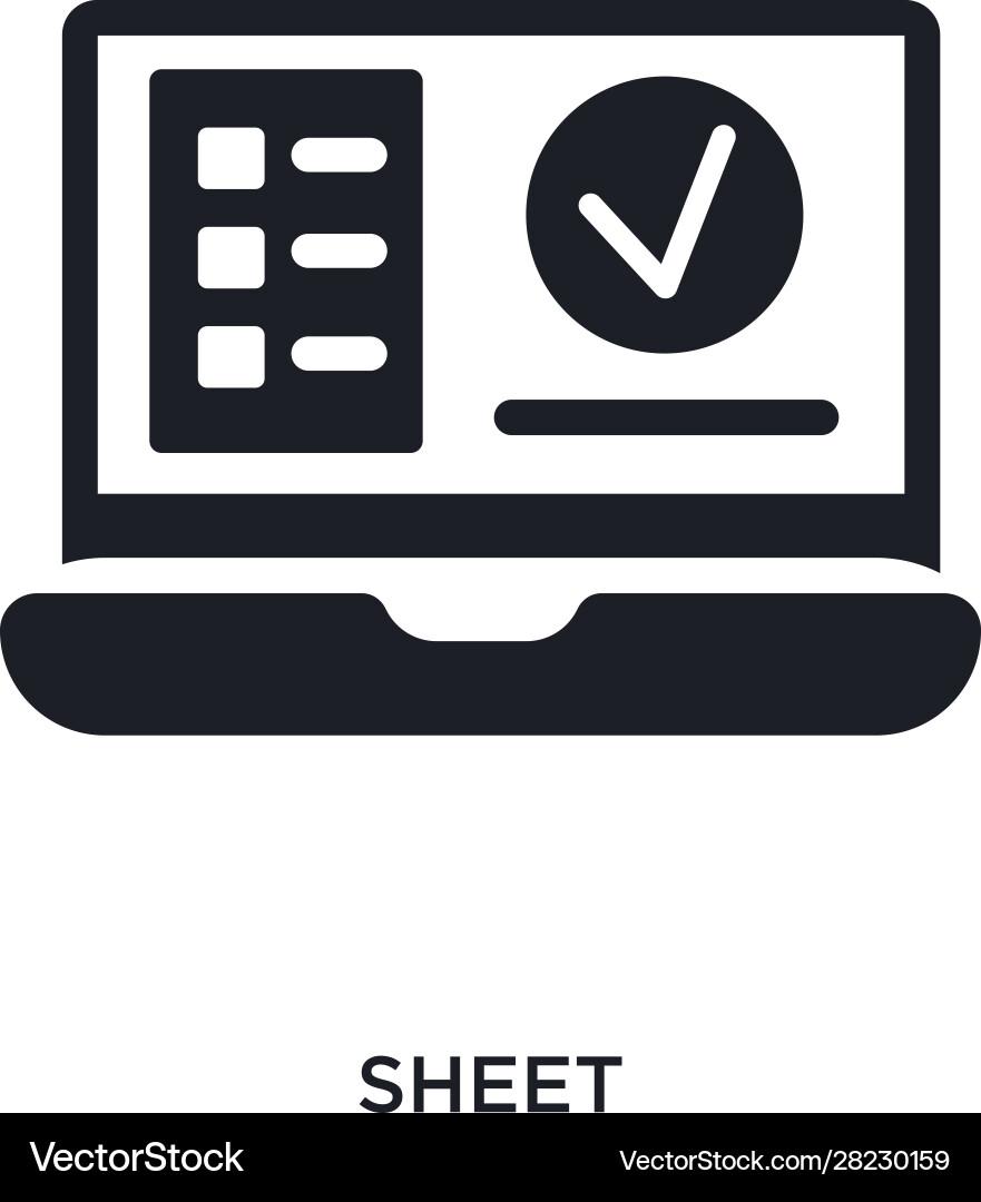 Sheet isolated icon simple element from vector image