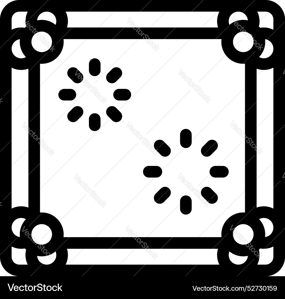 Square frame showing loading process with rotating Square frame showing loading process with rotating vector image