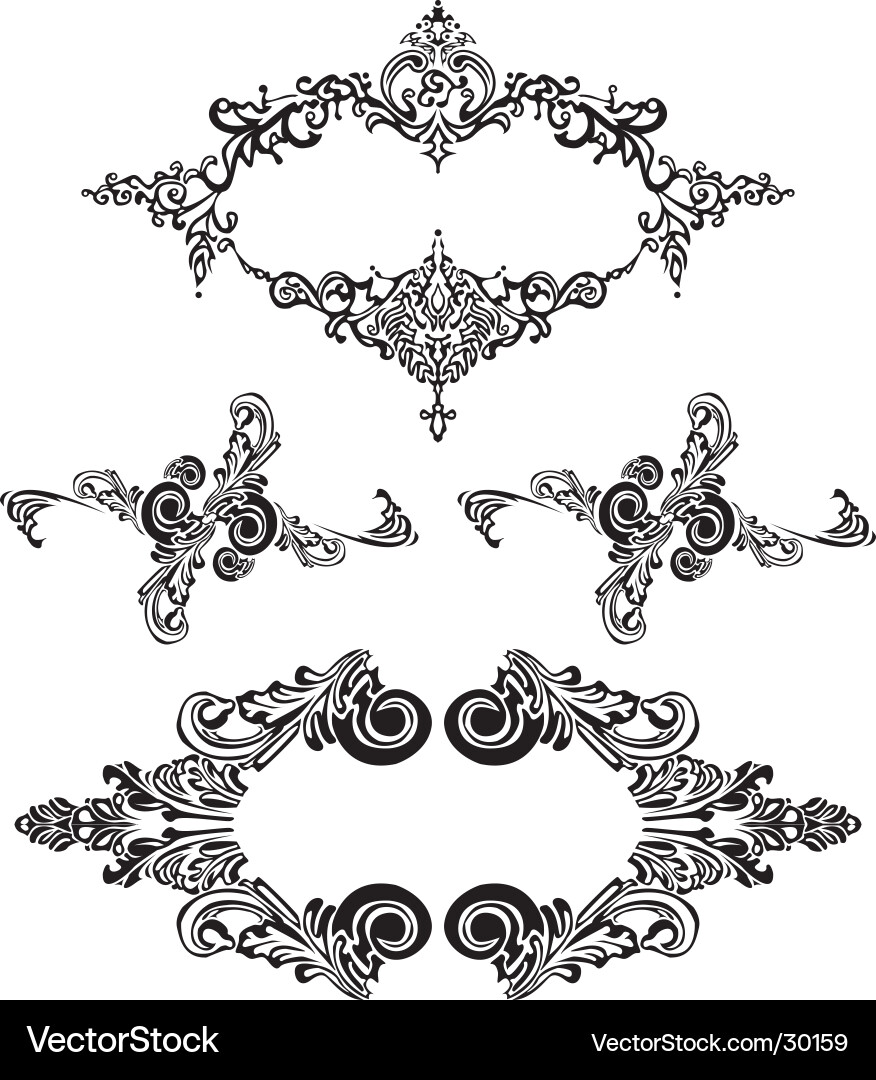 Victorian ornaments Royalty Free Vector Image VectorStock