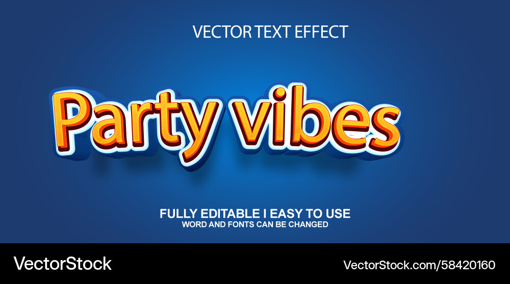 3D Text Effect - Editable Vector Image