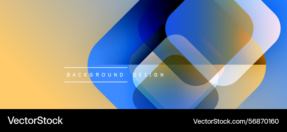 Abstract design features overlapping rounded Vector Image
