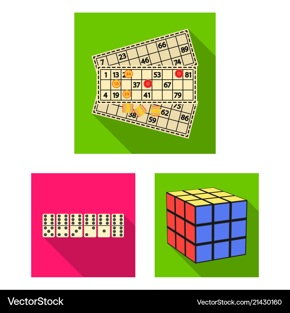 Board game flat icons in set collection for design vector image
