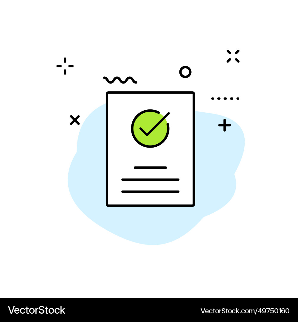 Check mark web icons in line style stamp Check mark web icons in line style stamp vector image