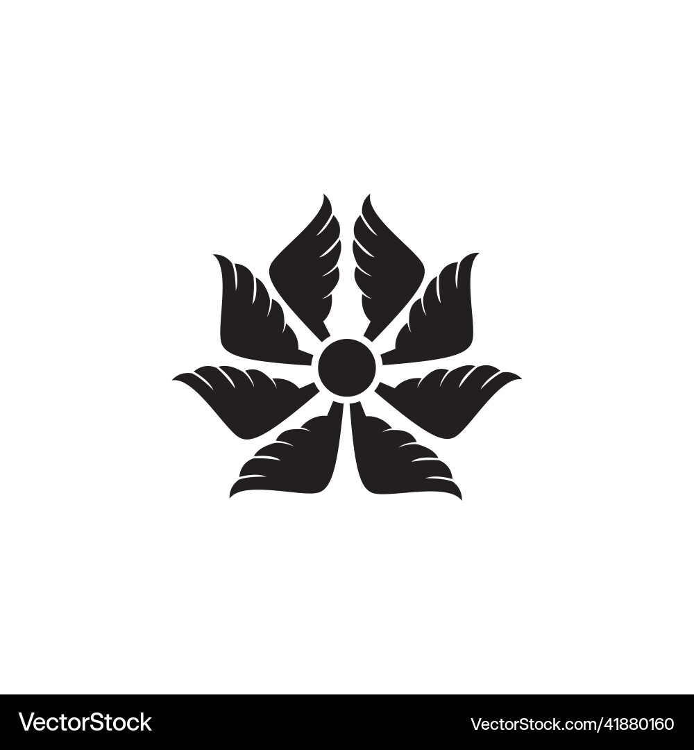 Circular wing pattern design Circular wing pattern design vector image