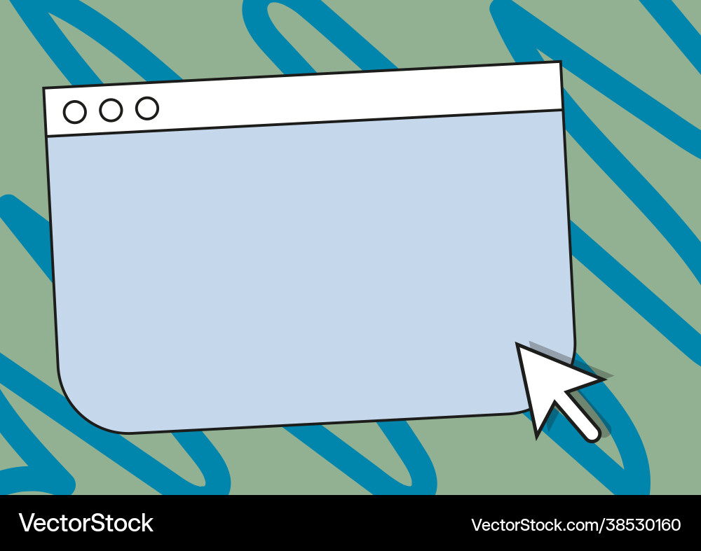 Colorful web page browsing drawing with cursor Colorful web page browsing drawing with cursor vector image