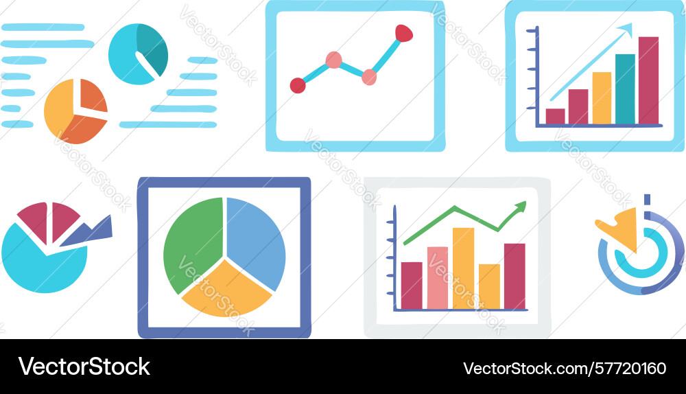 Comprehensive data visualization and analysis vector image