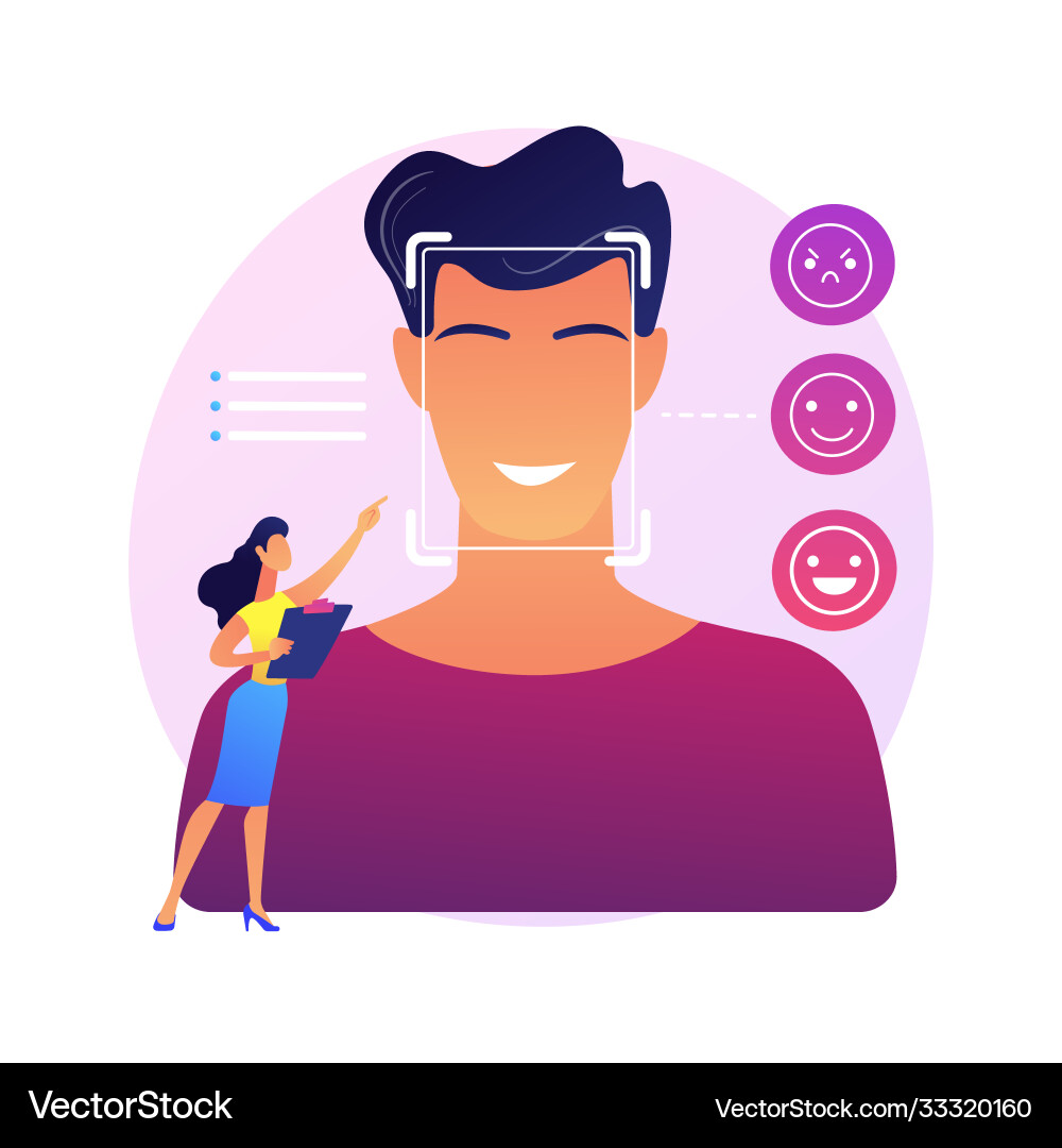 Emotion detection abstract concept Emotion detection abstract concept Vector Image