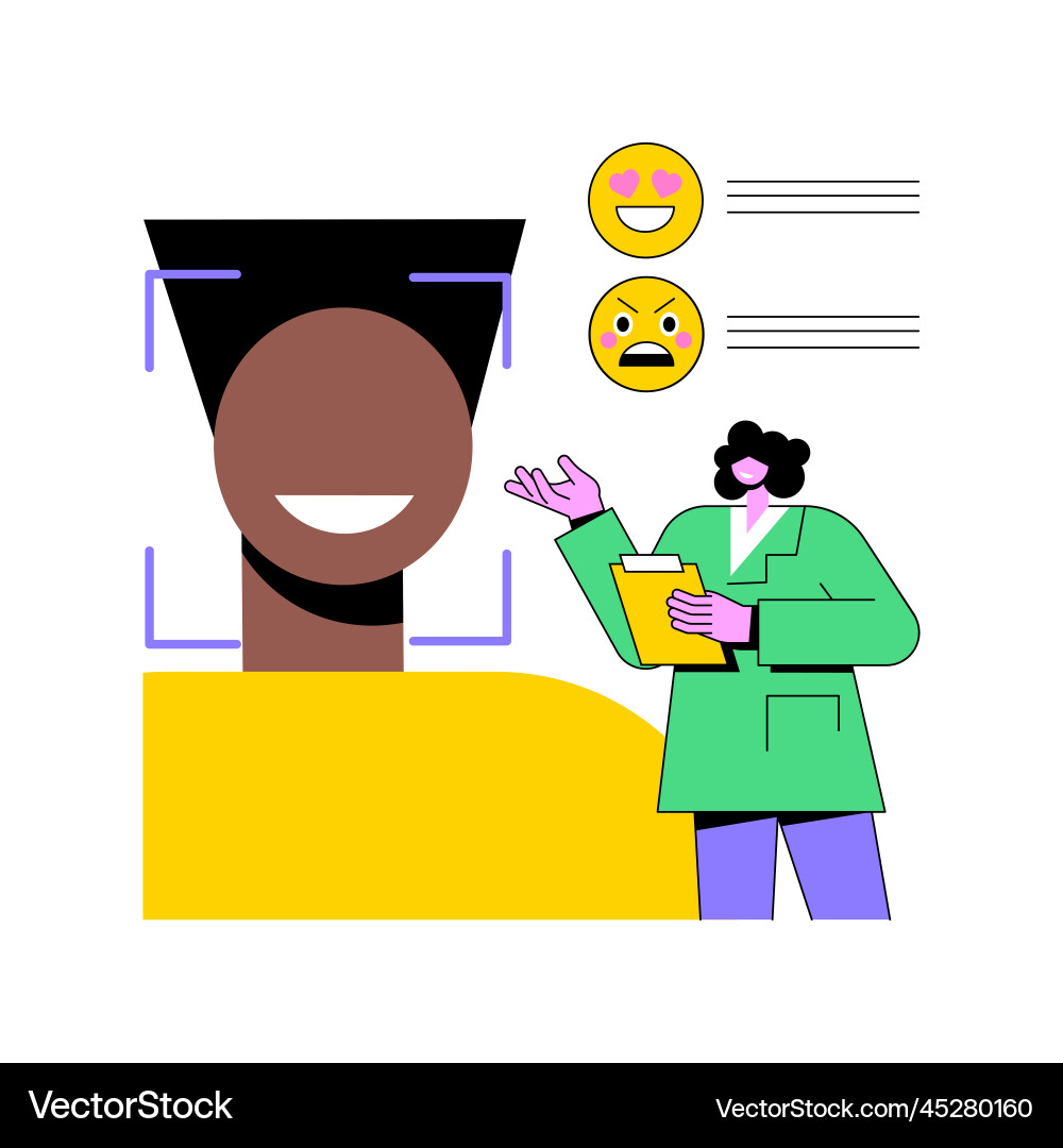 Emotion detection abstract concept Emotion detection abstract concept vector image