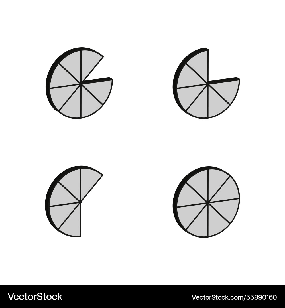 Gray Pier Chart Rundsegment Design Daten Gray Pier Chart Rundsegment Design Daten vektorbild