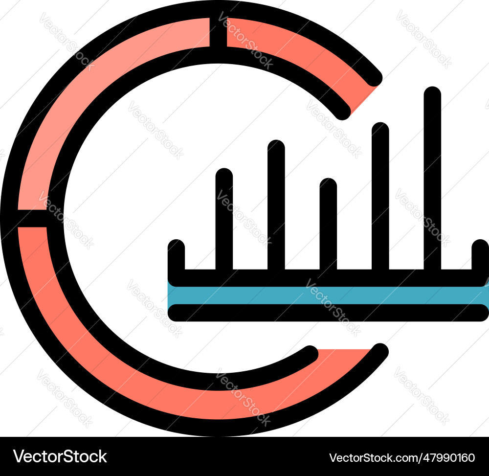 Learning system circle icon flat Learning system circle icon flat vector image