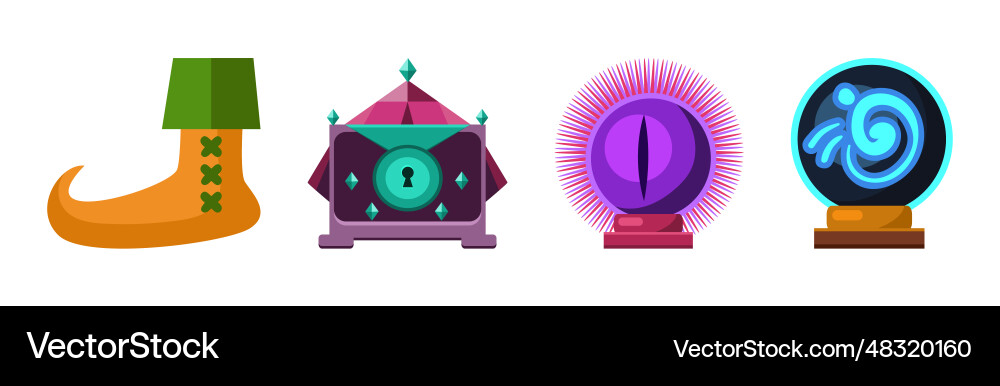 Magic fantastic object and elements for sorcery Vector Image