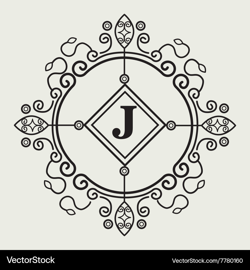 Monogram background design vector image