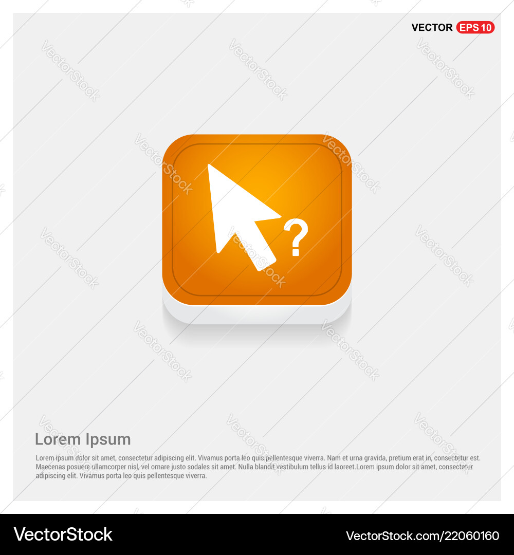 Mouse cursor question icon Vector Image