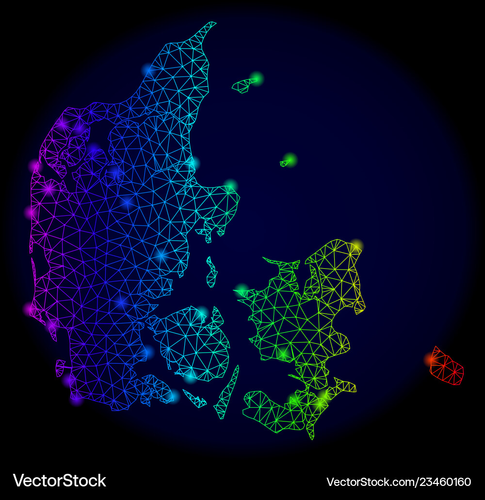 Polygonal wire frame spectrum mesh map Polygonal wire frame spectrum mesh map vector image