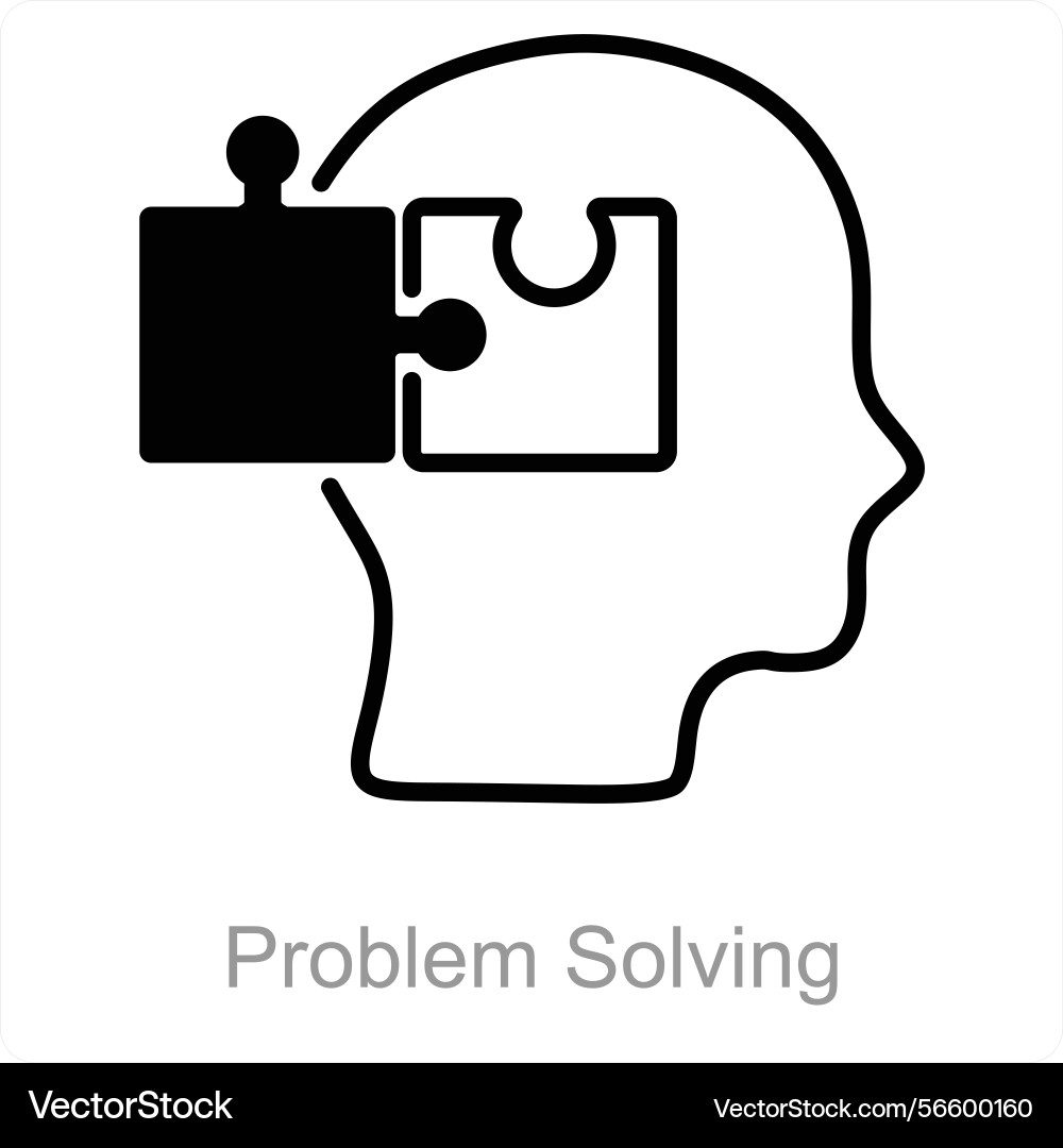 Problem solving icon concept vector image