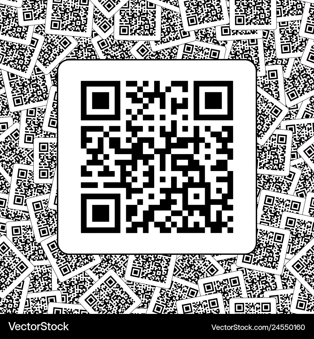 Qr code on the codes background vector image