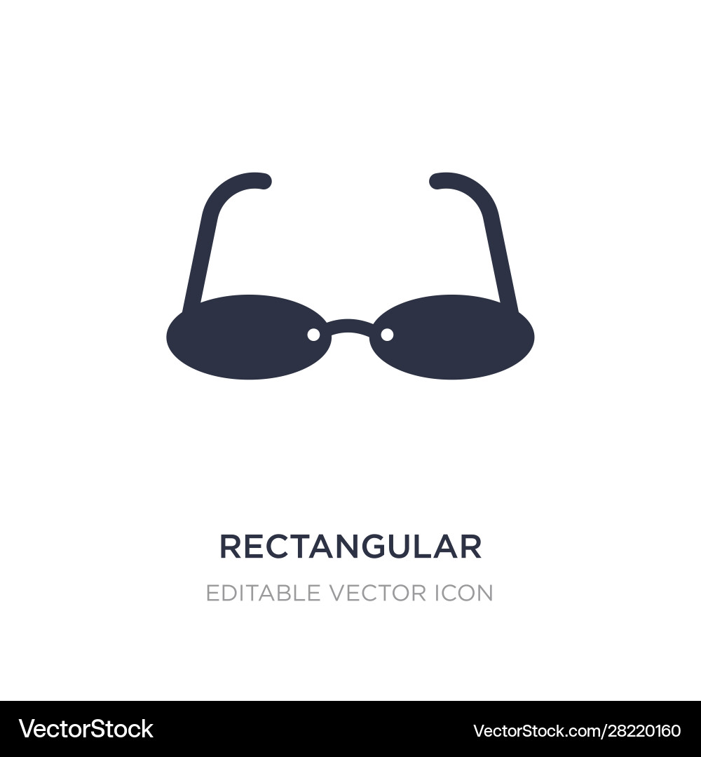Rectangular eyeglass frame icon on white Rectangular eyeglass frame icon on white vector image